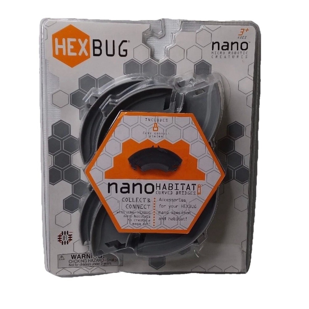 2 Pack-HEXBUG Micro Robotic Creatures Nano Habitat Curved Bridges 8 Pieces New‎